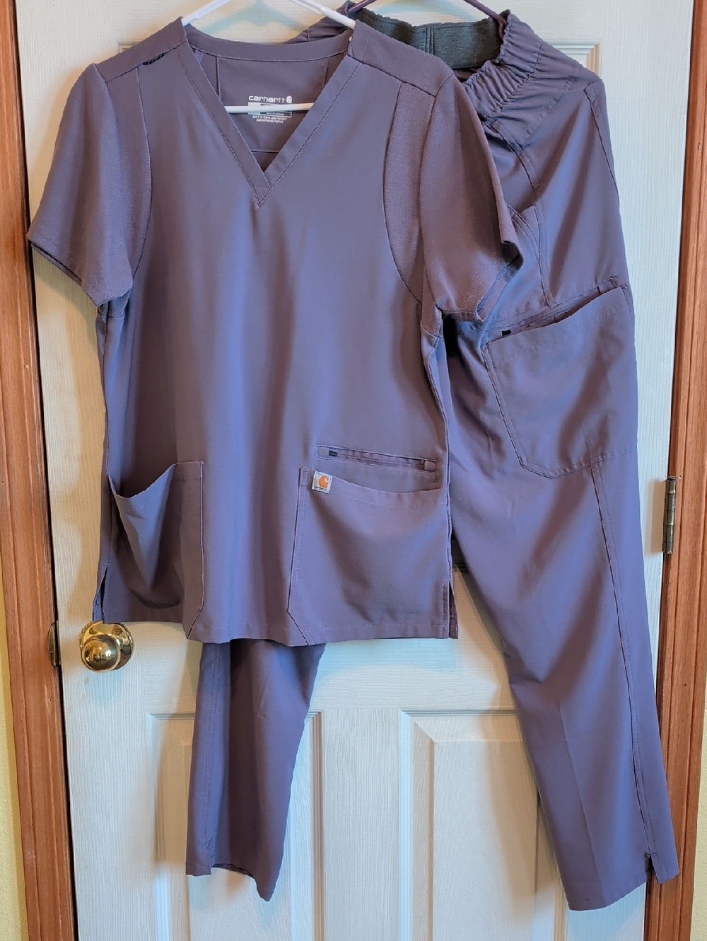 Carhartt Lavender Mist Medical Scrub Top & Pants Set